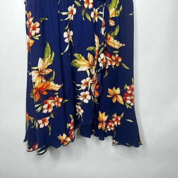 Ambiance Floral Mini Dress - Navy and Orange - Picture 9 of 11